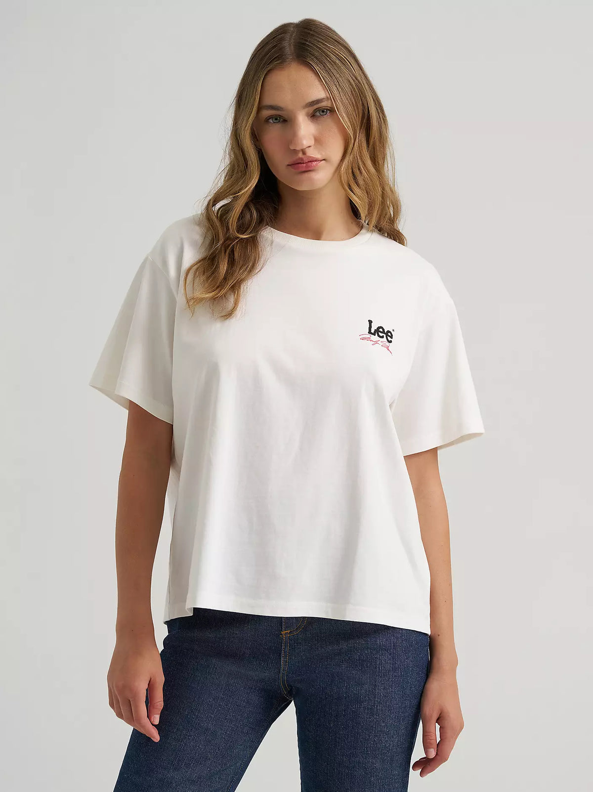 Lee X Marilyn Monroe Girlfriend Tee Star White