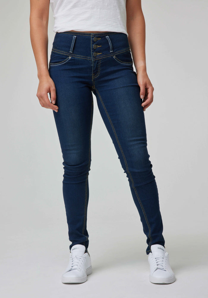 Jeans Mujer Kate Skinny Fit Mid Blue Wash