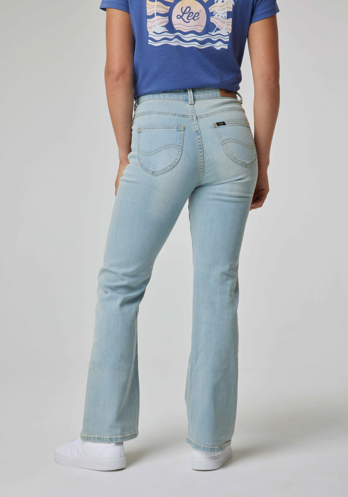 Jeans Mujer Tiro Alto Breese Flare Fit Light Lou