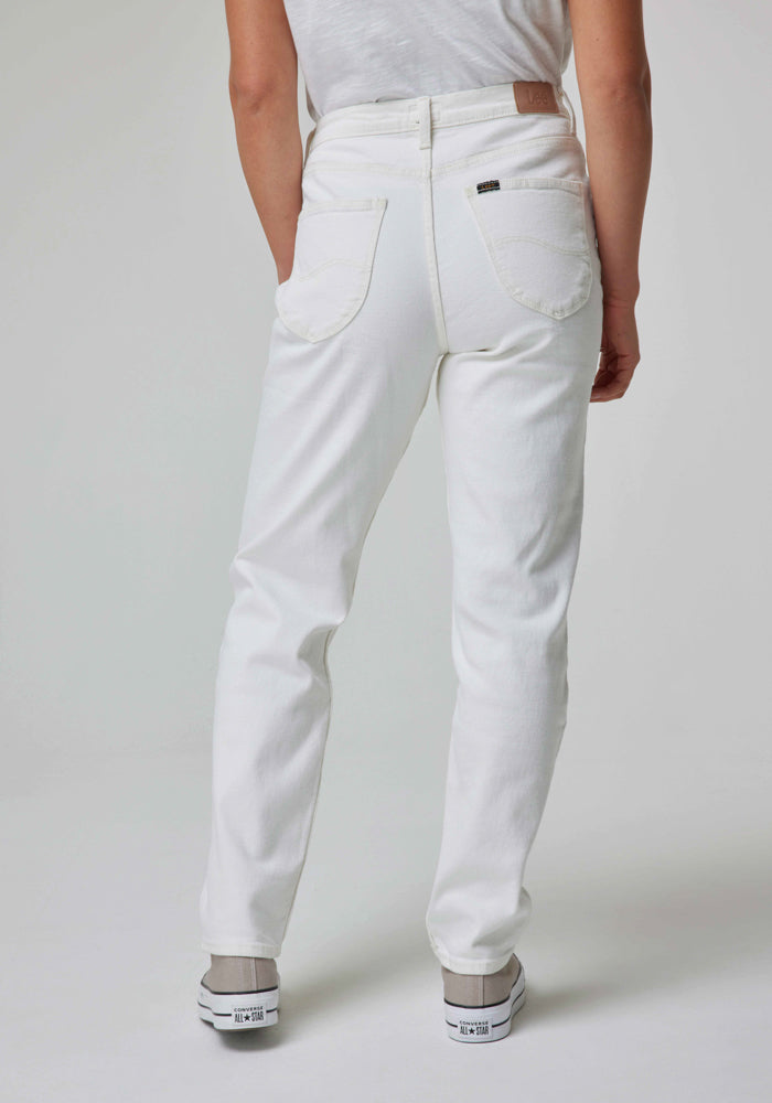 Jeans Mujer Tiro Alto Carol Straight Fit Ecru