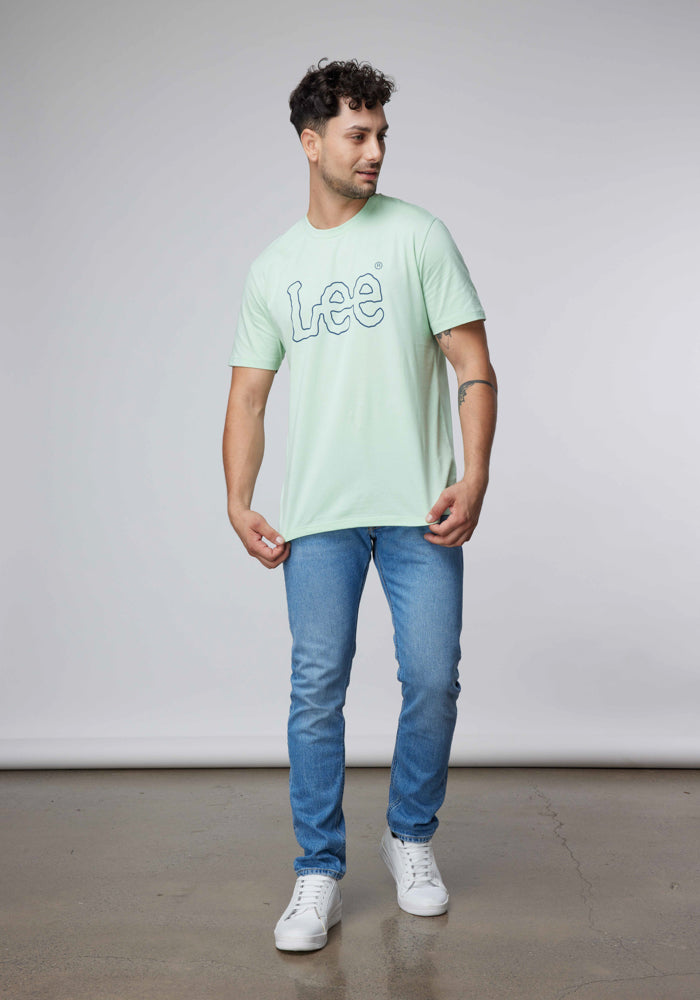 Polera Hombre Wobbly Logo Tee Granite Green