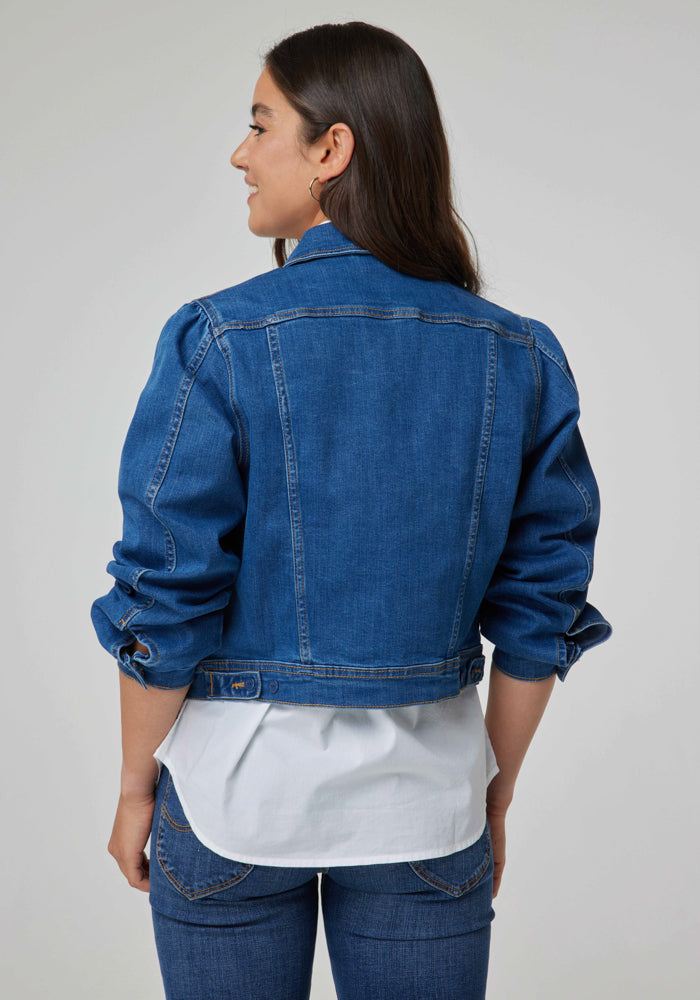 Chaqueta Mujer Volume Sleeve Rider Blue Vintage