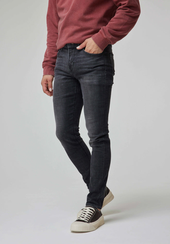 Jeans Hombre Malone Skinny Fit Black Cross