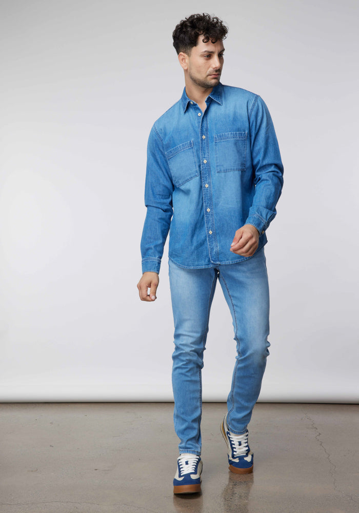 Jeans Hombre Malone Skinny Fit Mid Worn Lina