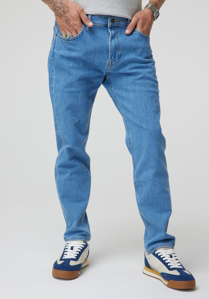 Jeans Hombre Austin Regular Tapered Fit Light Stone