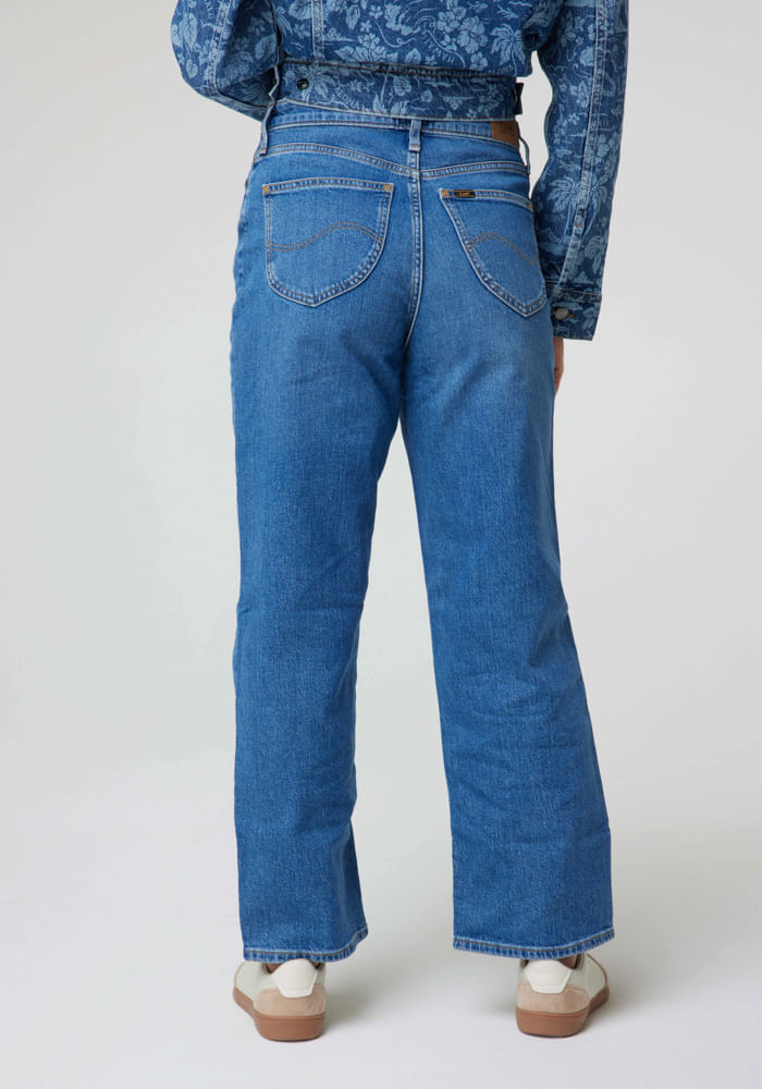Jeans Mujer Tiro Alto Wide Leg Relaxed Fit Used Alton