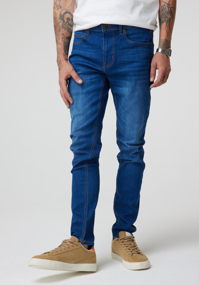 Jeans Hombre Malone Skinny Fit Stone Worn