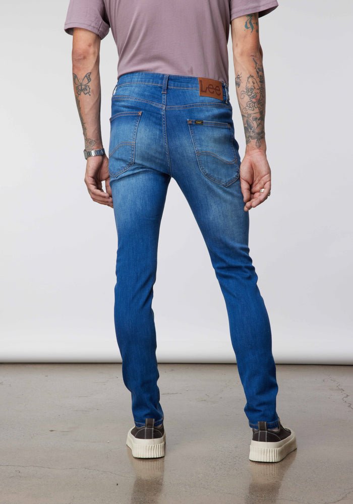 Jeans Hombre Malone Skinny Fit Mid Stone Worn