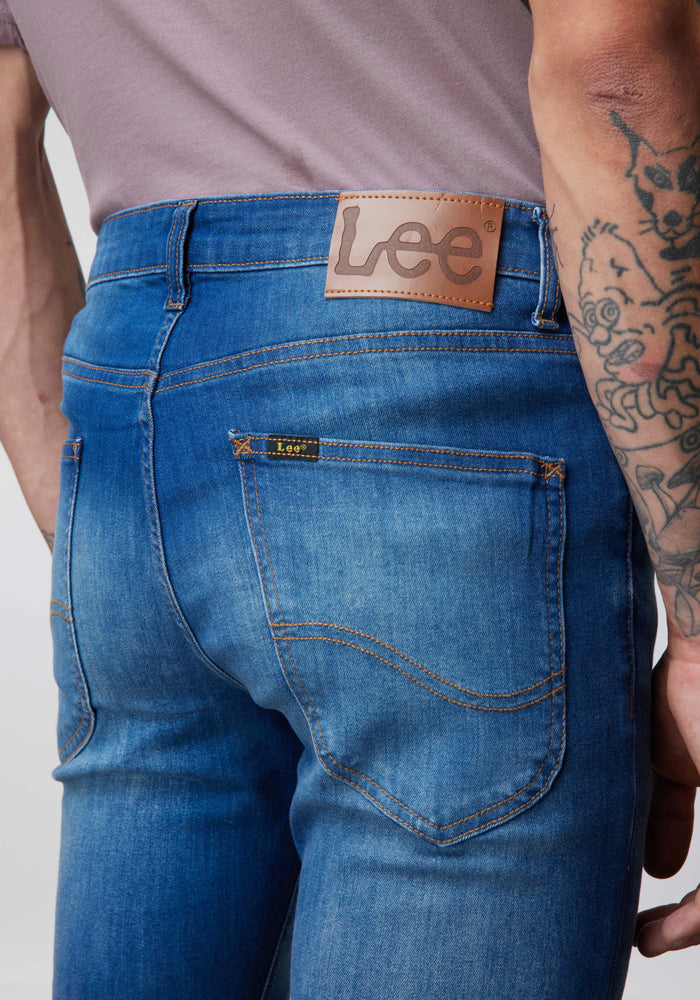 Jeans Hombre Malone Skinny Fit Mid Stone Worn