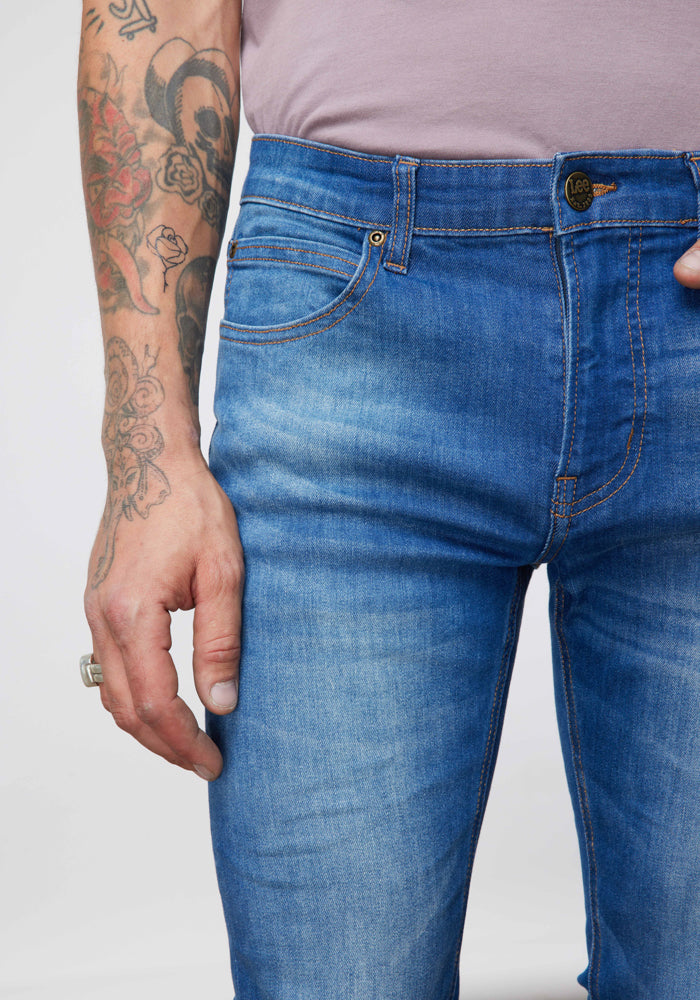 Jeans Hombre Malone Skinny Fit Mid Stone Worn