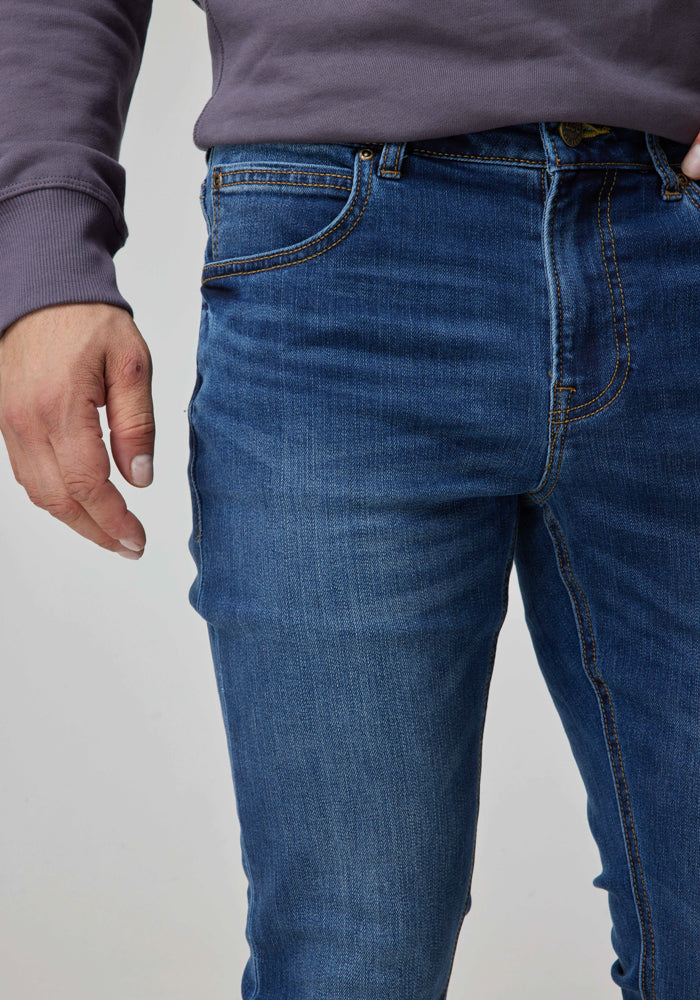Jeans Hombre Malone Skinny Fit Mid Stone Worn I
