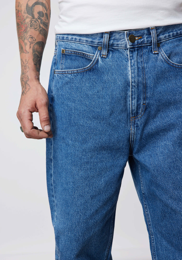 Jeans Hombre Tiro Alto Easton Regular Straight Fit Old Time Favourite