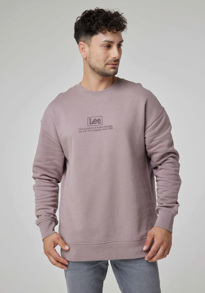 Polerón Hombre Logo Loose Purple Storm