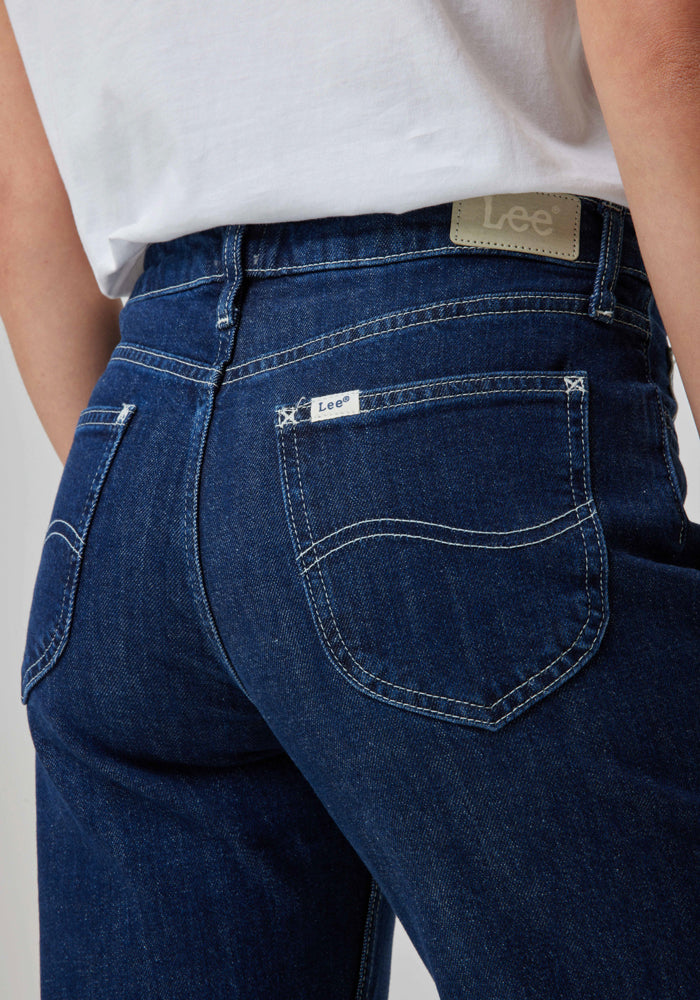 Jeans Mujer Jane Cuffed Regular Straight Fit Retro Rinse