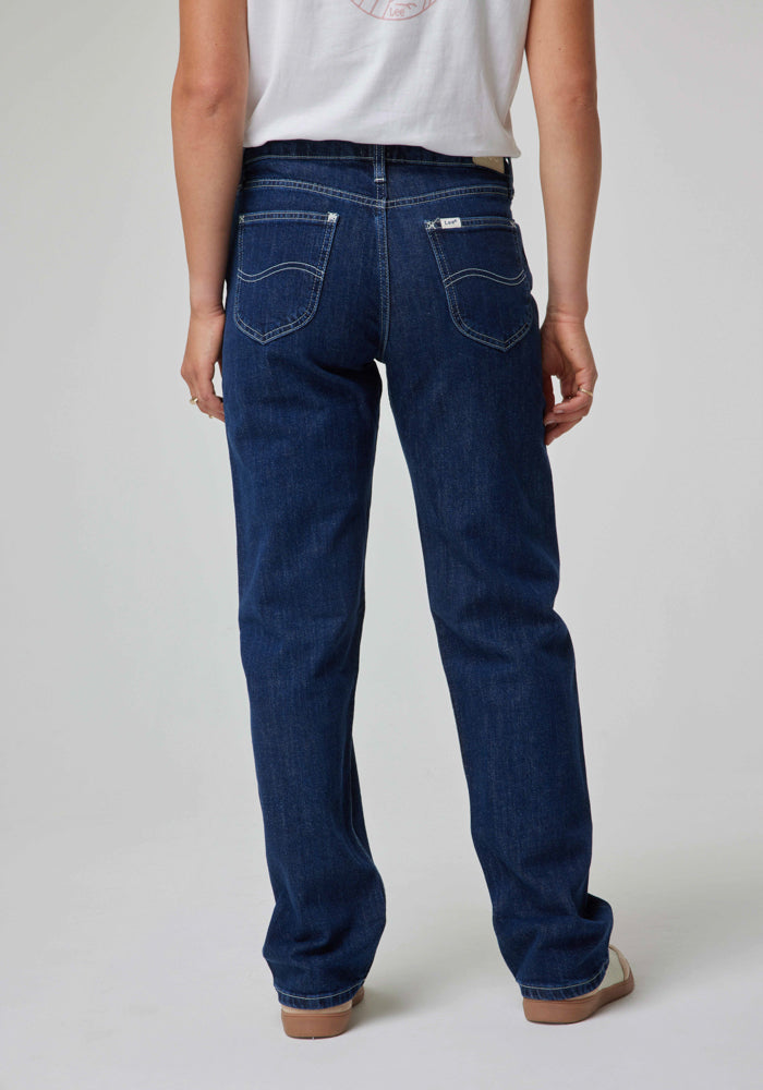 Jeans Mujer Jane Cuffed Regular Straight Fit Retro Rinse