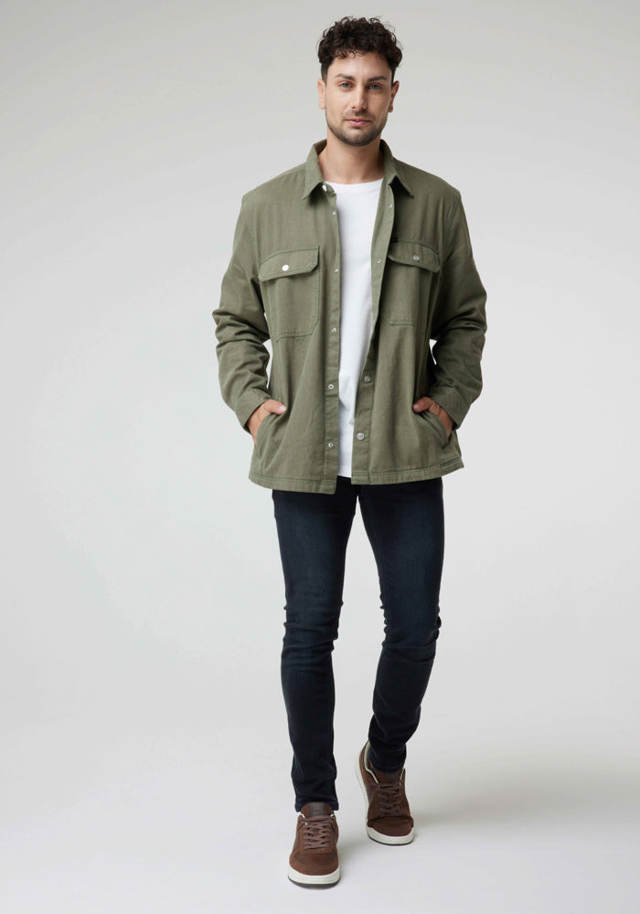 Camisa Hombre Workwear Overshirt Olive Grove