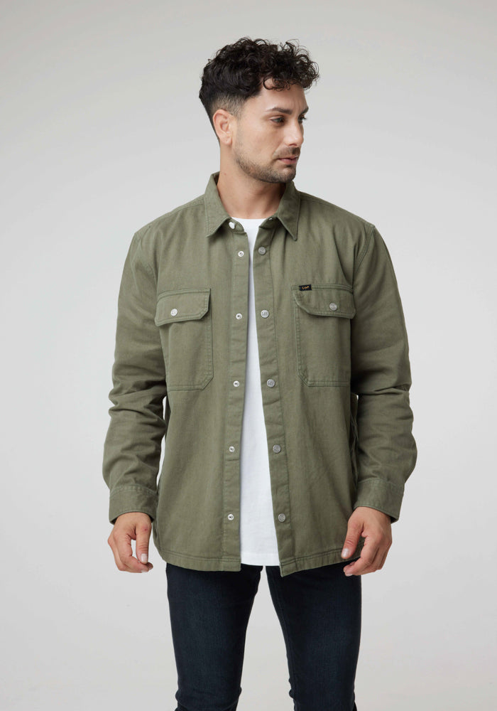 Camisa Hombre Workwear Overshirt Olive Grove