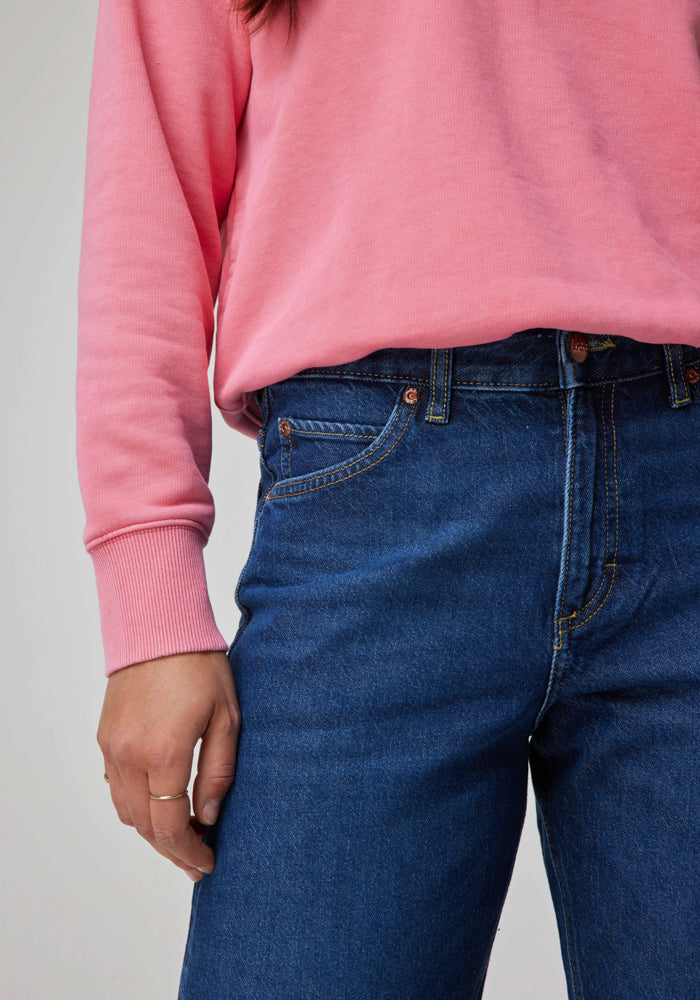 Jeans Mujer Tiro Alto 101Z Classic Straight Rider Blue Nostalgia