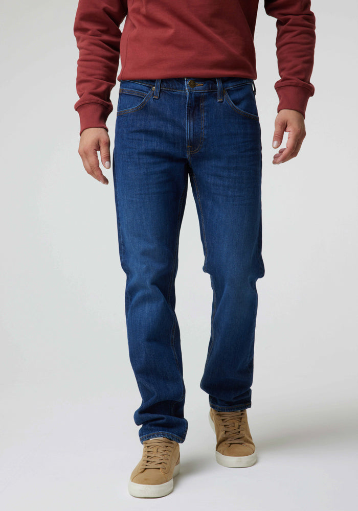 Jeans Hombre Daren Regular Straight Fit Blue Washed