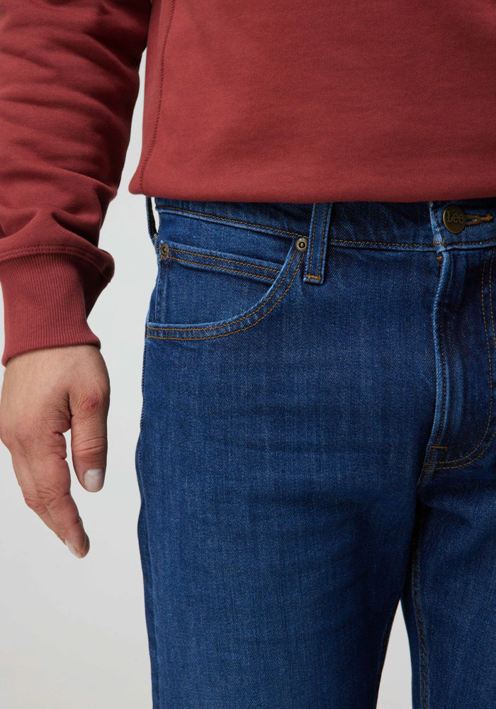 Jeans Hombre Daren Regular Straight Fit Blue Washed
