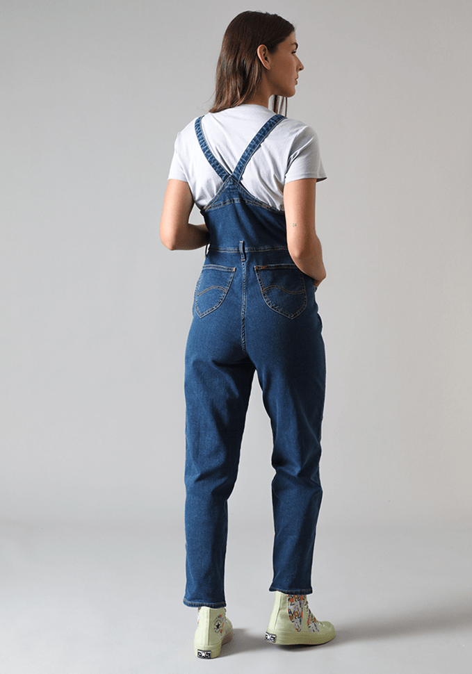 Jardinera Mujer Mom Bib Relaxed Fit Rinse