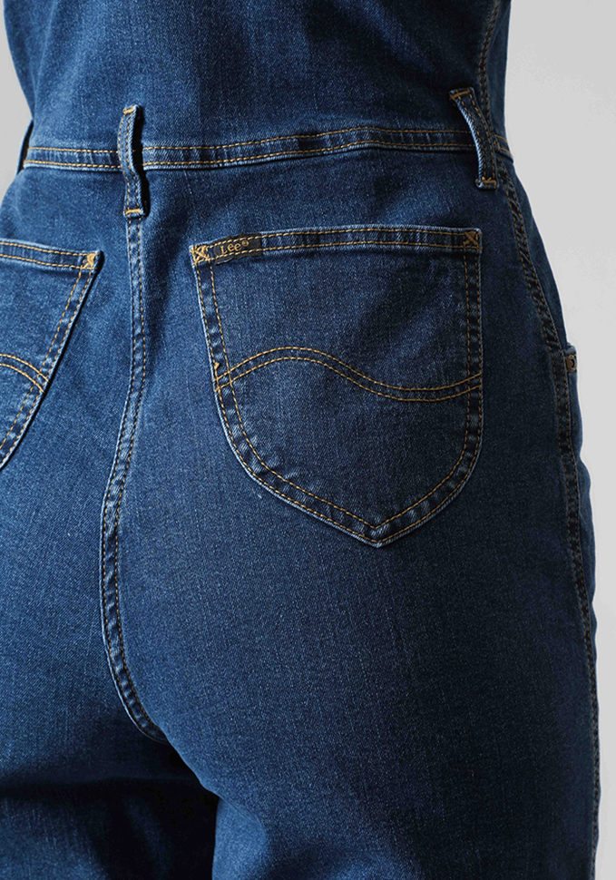 Jardinera Mujer Mom Bib Relaxed Fit Rinse