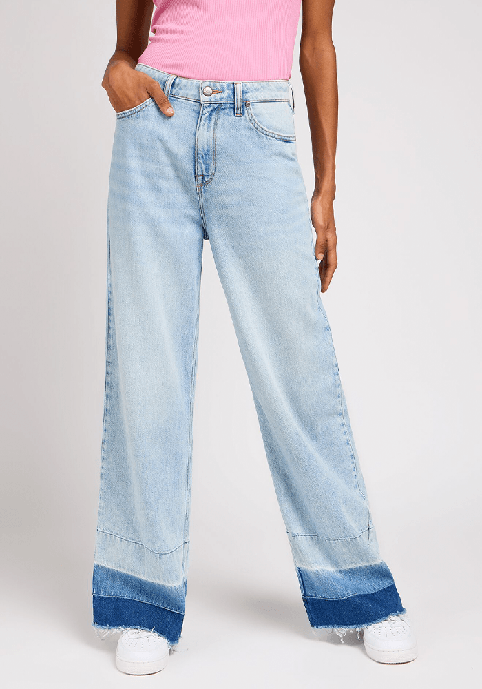 Jeans Tiro Alto Stella A Line Relaxed Fit Brightest Day