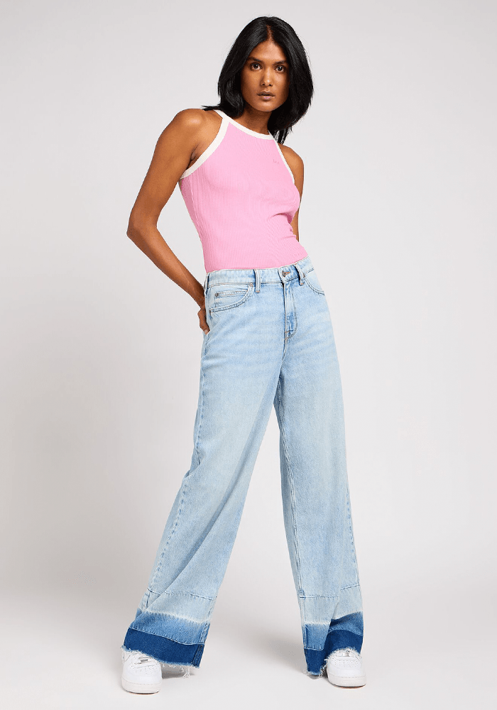 Jeans Tiro Alto Stella A Line Relaxed Fit Brightest Day