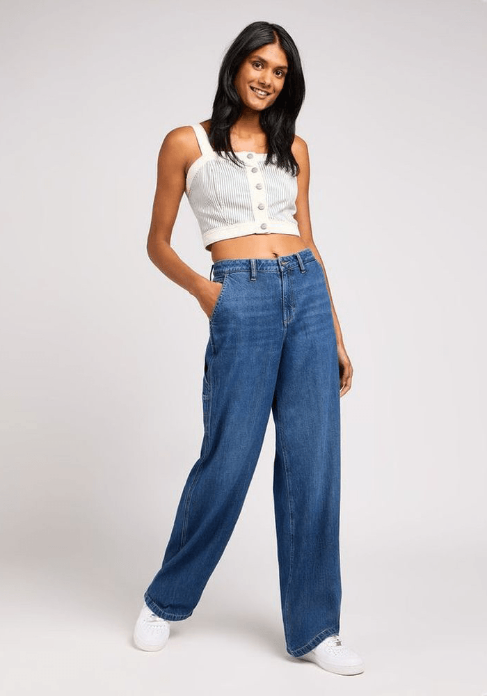 Polera Denim Tank I Feel Love