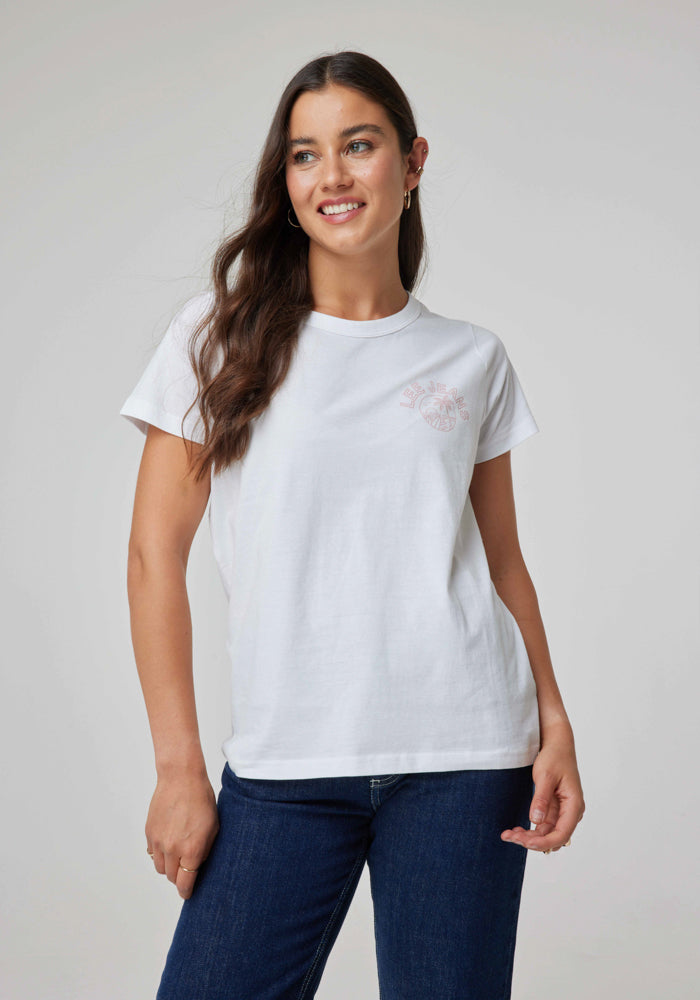 Polera Graphic Beach Tee Bright White