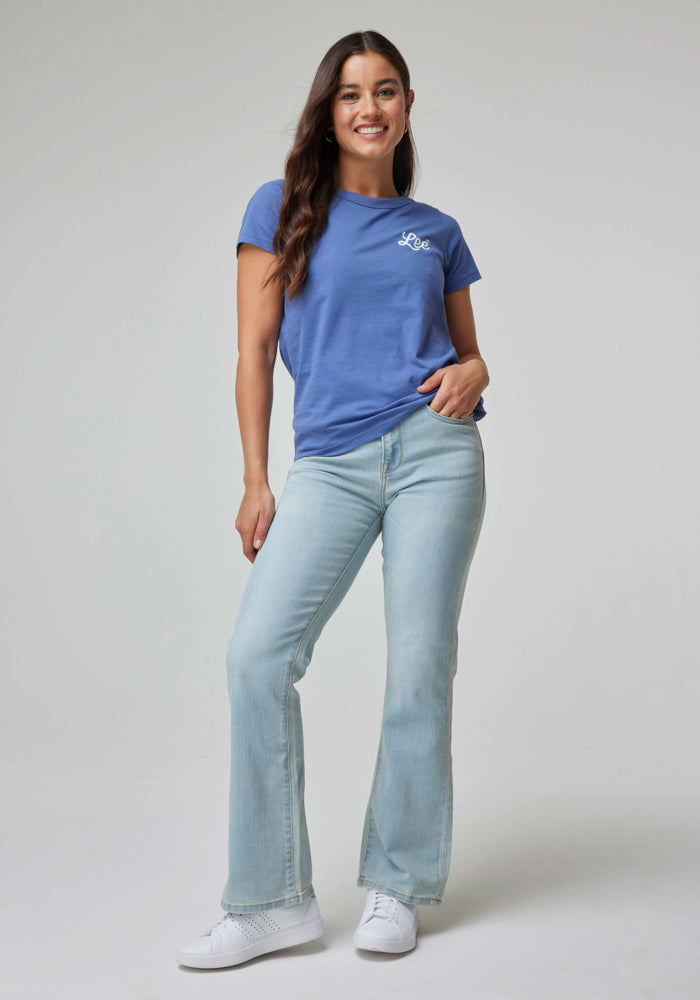 Jeans Mujer Tiro Alto Breese Flare Fit Light Lou