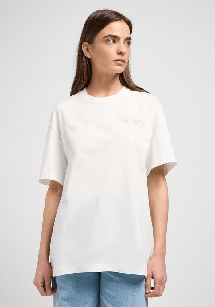 Polera Loose Graphic Beach Tee Ecru