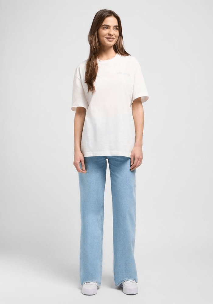 Polera Loose Graphic Beach Tee Ecru