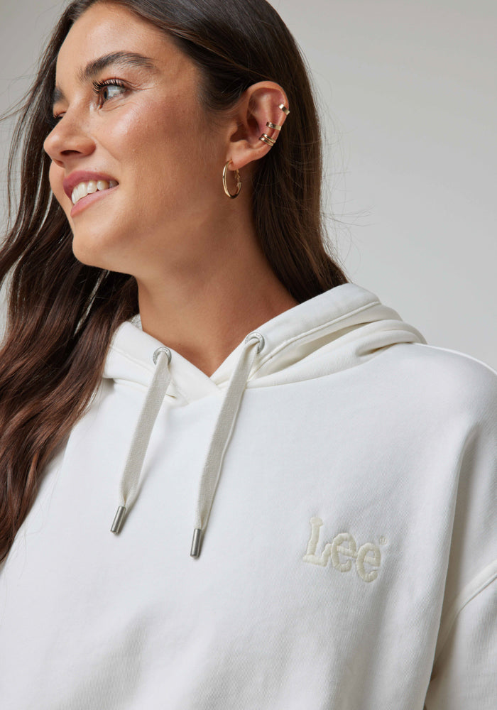 Polerón Essential Hoodie Ecru