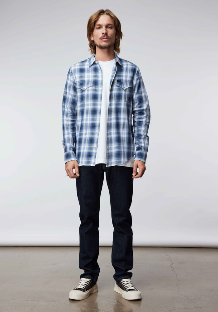 Camisa Western Shirt Drama Blue Western Check