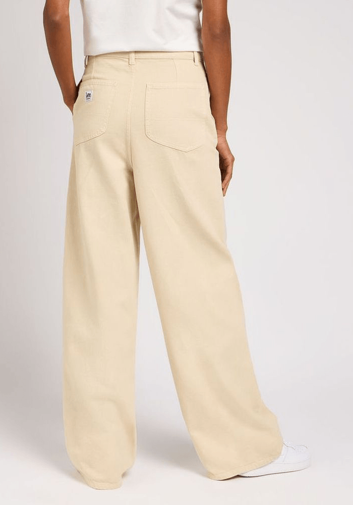 Pantalón Tiro Alto Relaxed Chino Beige