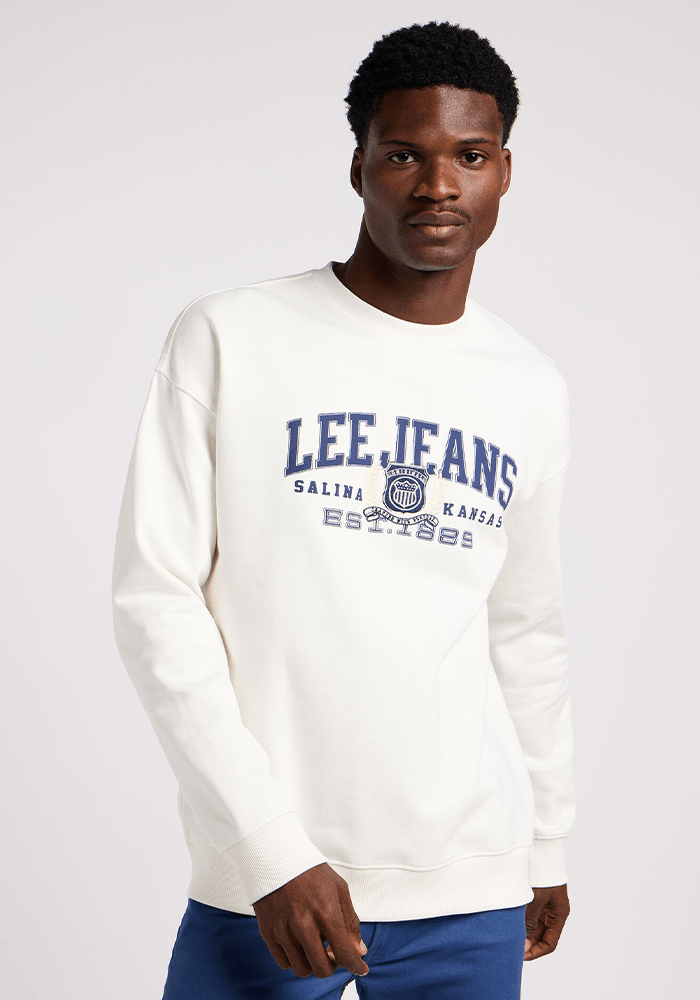 Polerón Varsity Crew Ecru