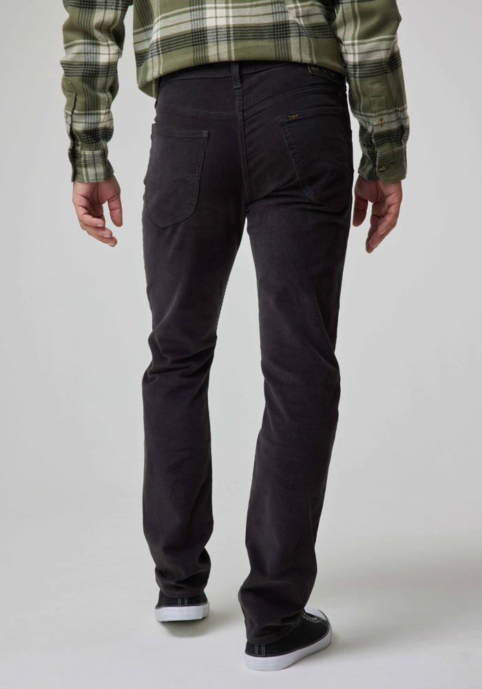 Pantalón Hombre Daren Regular Straight Fit Cotelé Dark Grey