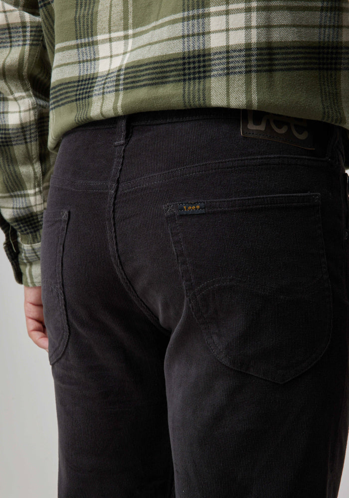 Pantalón Hombre Daren Regular Straight Fit Cotelé Dark Grey