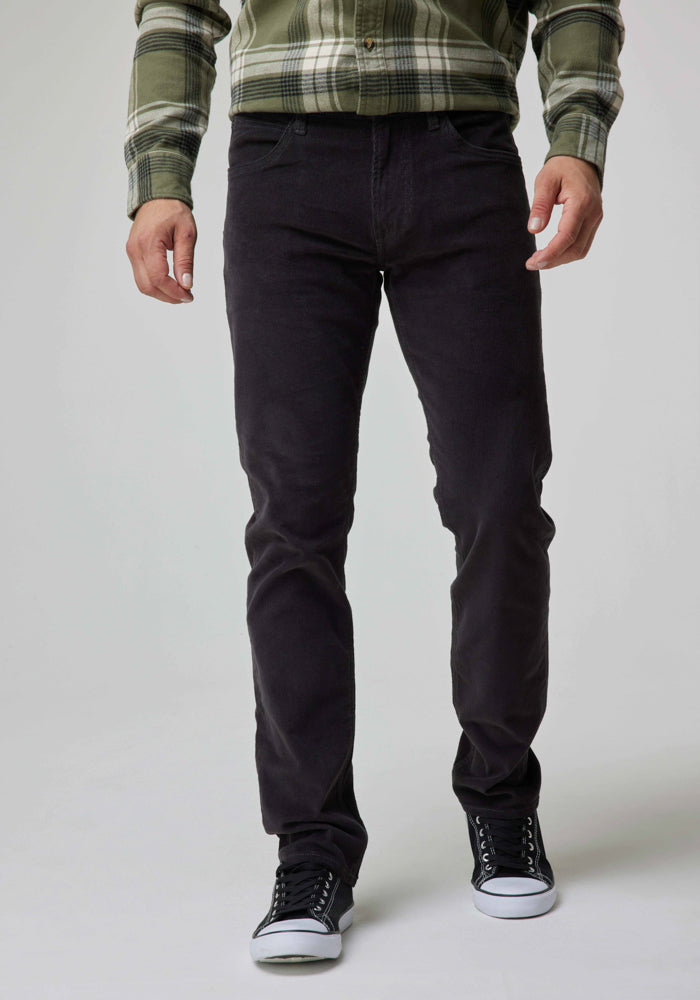 Pantalón Hombre Daren Regular Straight Fit Cotelé Dark Grey