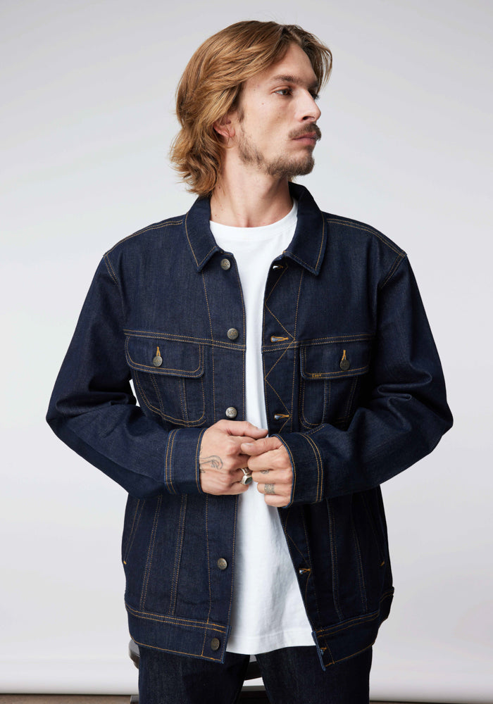 Chaqueta Hombre Rider Denim Jacket Raw