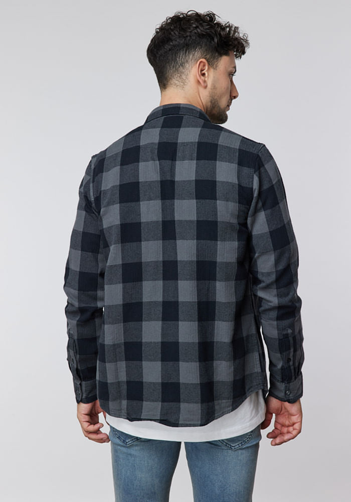 Camisa Hombre Lee Clean Static Gray