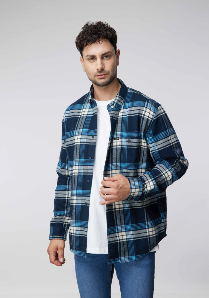 Camisa Hombre Riveted Inky Blue