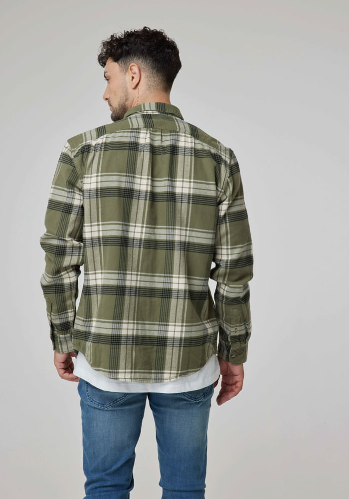 Camisa Hombre Riveted Mercantile Green