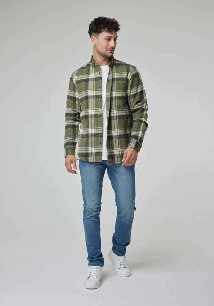 Camisa Hombre Riveted Mercantile Green