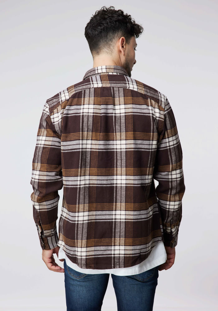 Camisa Hombre Riveted Brown
