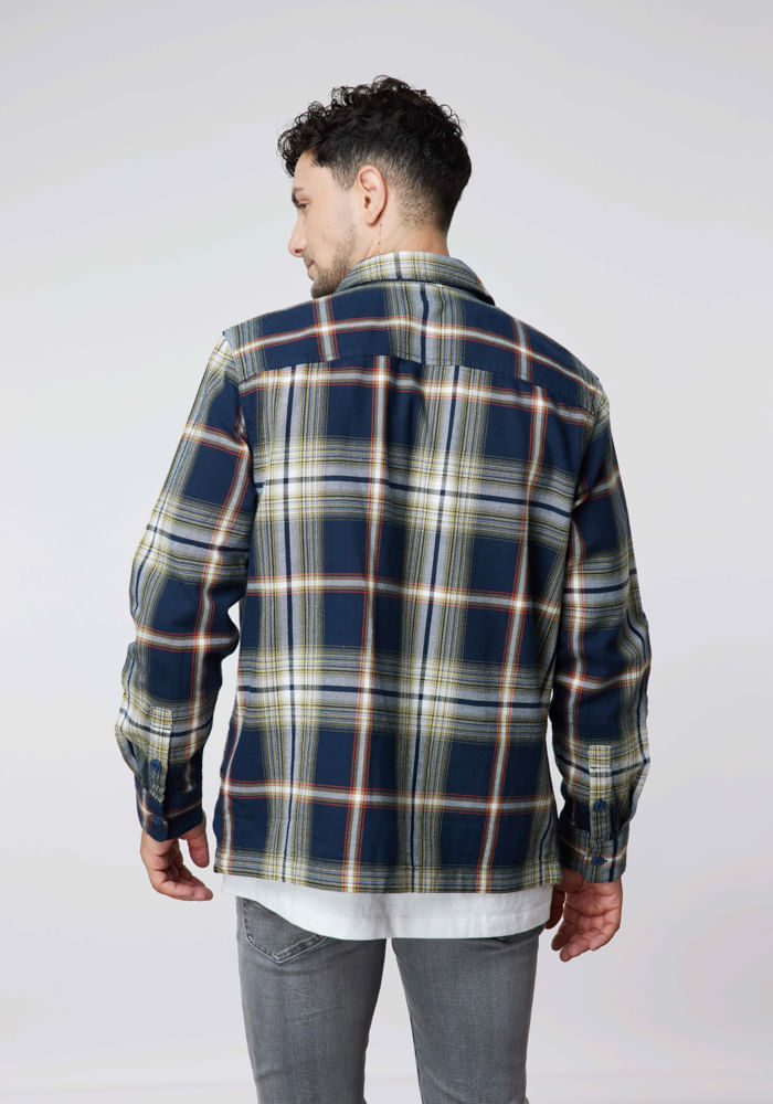 Camisa Hombre Overshirt Navy
