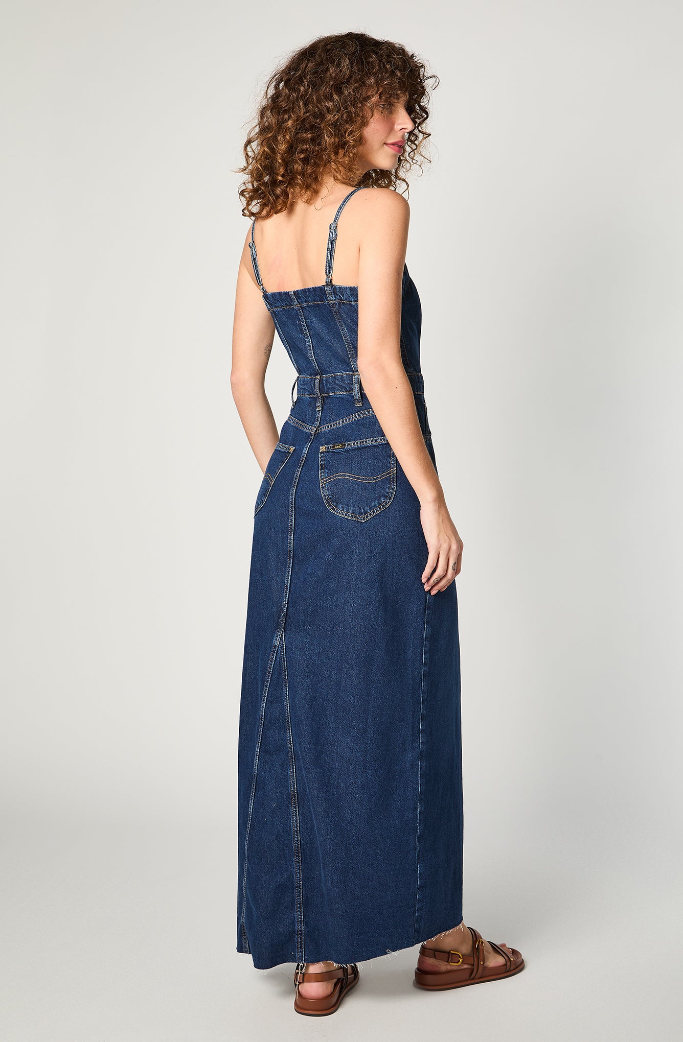 Vestido Mujer Denim Maxidress Azul