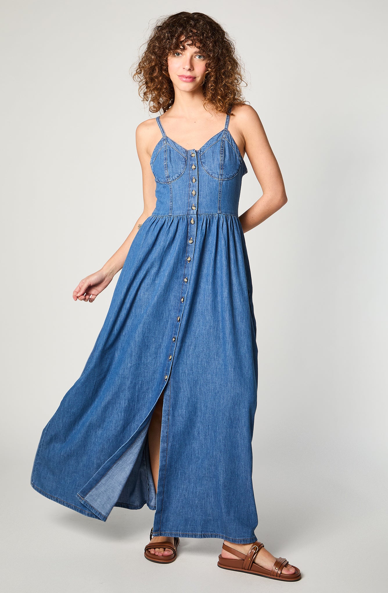 Vestido Mujer Denim Azul