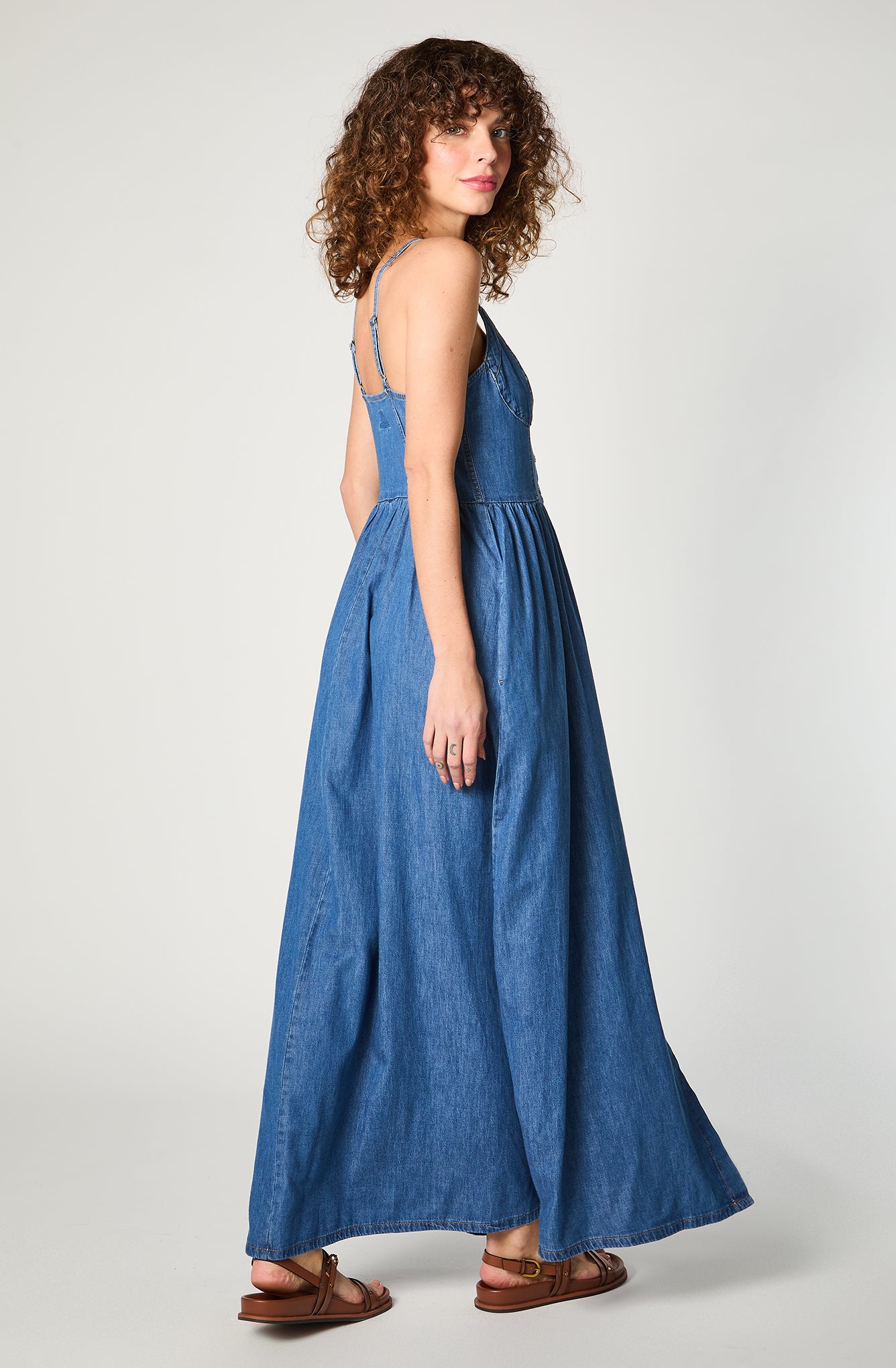 Vestido Mujer Denim Azul